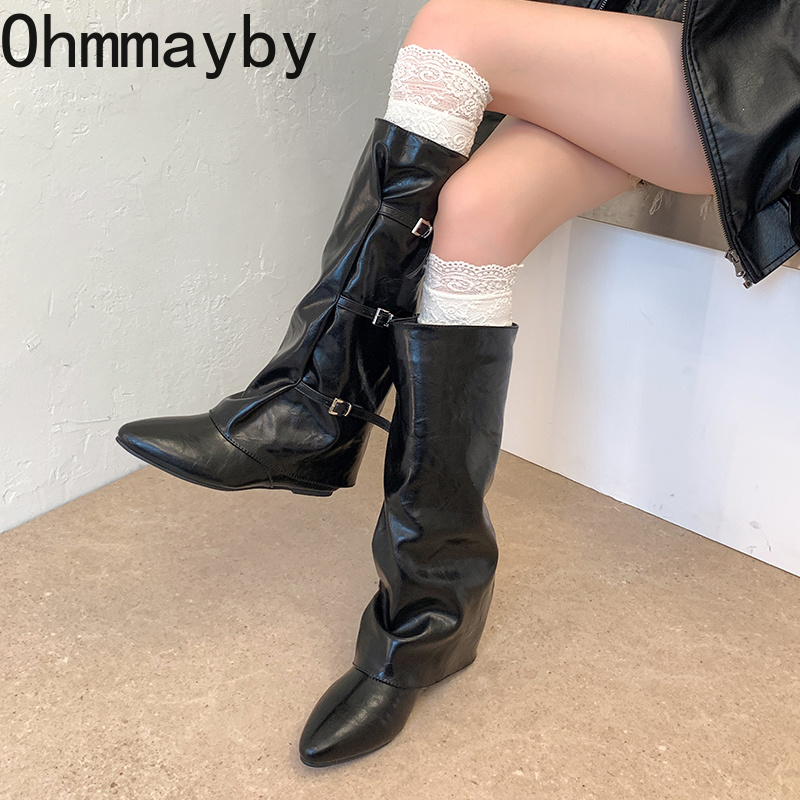 Women Leather Knee High Boots  - Leather Classic Strap recension och pris