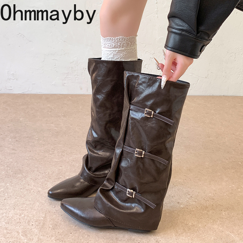 Women Leather Knee High Boots  - Leather Classic Strap recension och pris