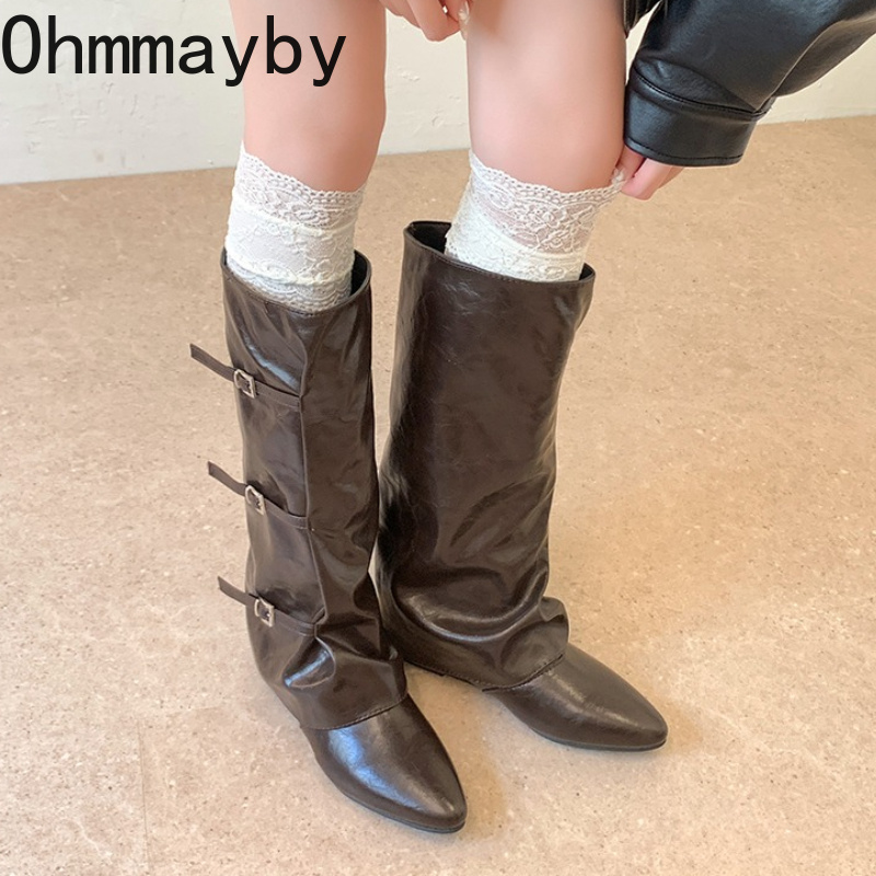 Women Leather Knee High Boots  - Leather Classic Strap recension och pris