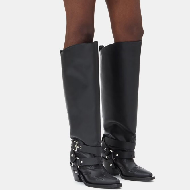 Women's Black Leather Knee Hig - Leather Classic Strap recension och pris